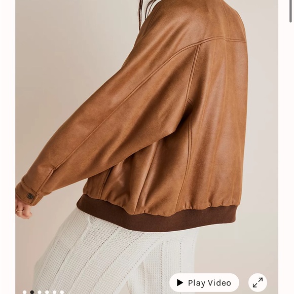 Free People leather jacket bomber - Picture 3 of 4